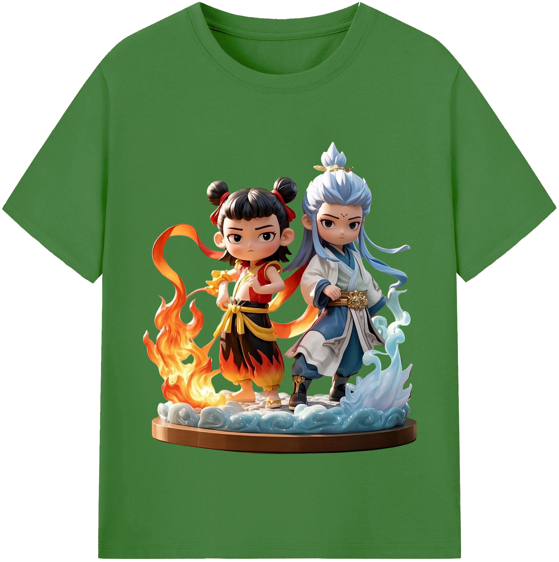 （画像用） Ne Zha 2 ナタ 魔童の大暴れ レディースカジュアルプリントTシャツ（綿100％）